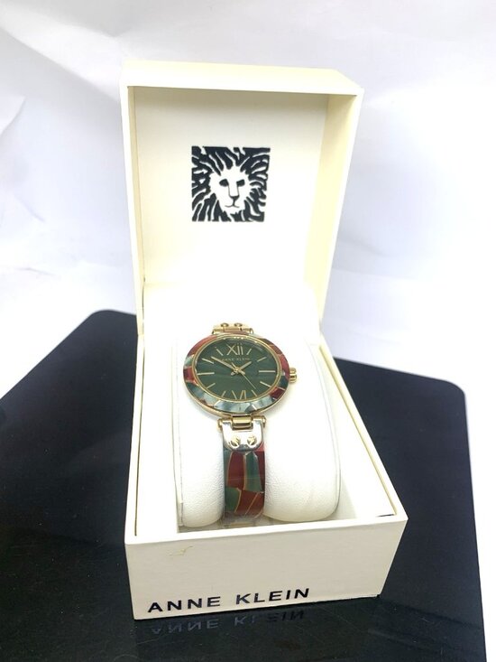 Anne Klein Women\'s Watch 10/9652 Quartz Green Burgundy Gold Stainless Steel 34mm main image 13